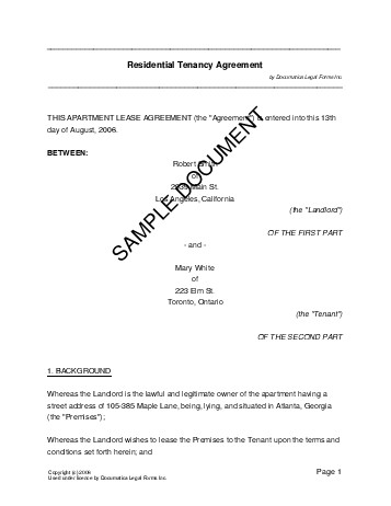 Housing Rental Agreement